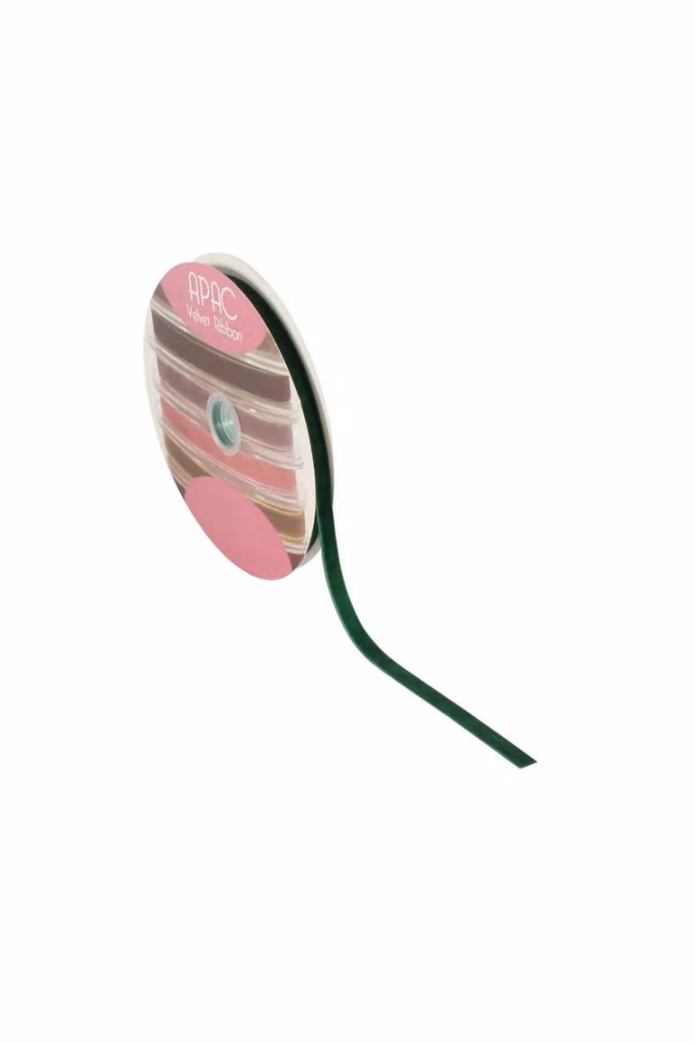 KDMD Forest Green Velvet Ribbon, 2 Pack
