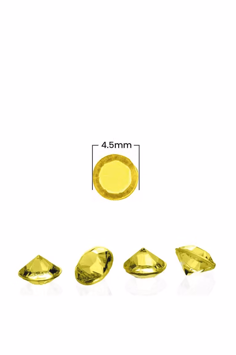 Neel Blue Yellow Acrylic Rhinestone Round Table Confetti Scatters, 2000 Pieces