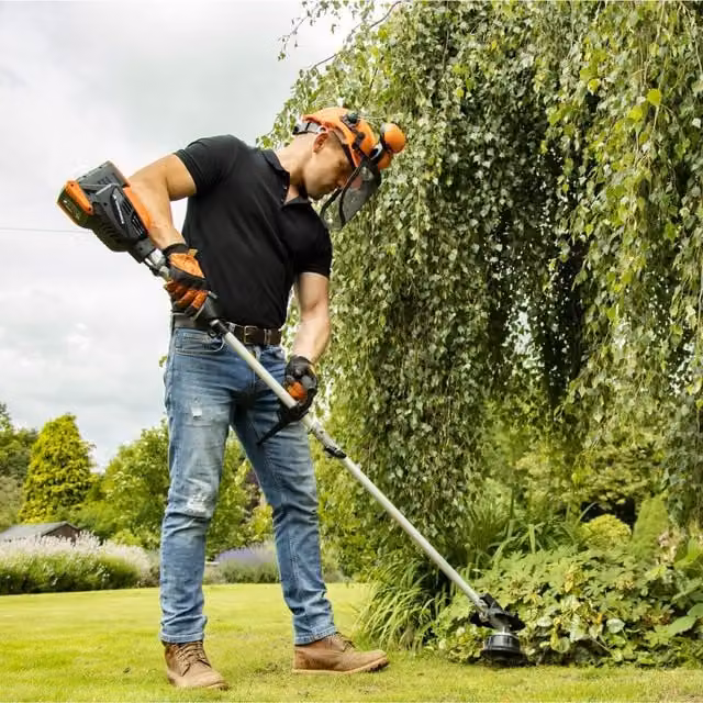 Yard Force 40V Cordless Grass Trimmer with Cutting Line, Orange (Body Only)