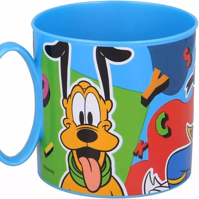 Mickey Mouse Licenced Micro Mini Melamine Mug, 265ml, Multicolour and Blue