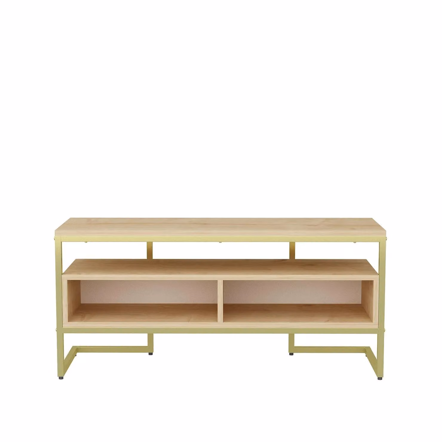 Decorotika Merrion Modern TV Unit in Gold and Oak – 2