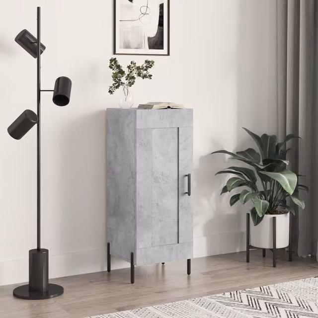 Berkfield Home Modern Sideboard in Grey Matt Finish, W/D/H: 34.5 x 34.5 x 90 cm – 1