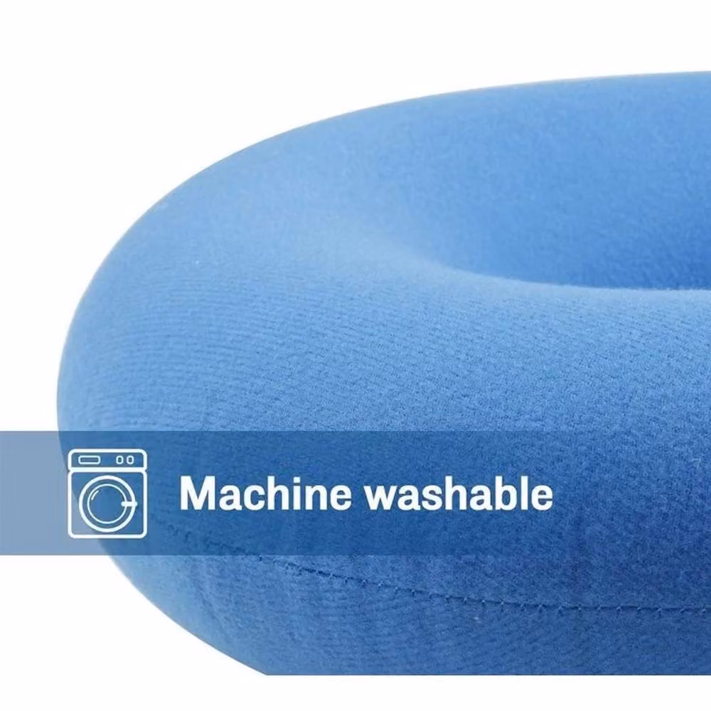 NESTLUNE Inflatable Blue Vinyl Donut Cushion Pillow Seat, W: 100 cm, L: 190 cm – 4