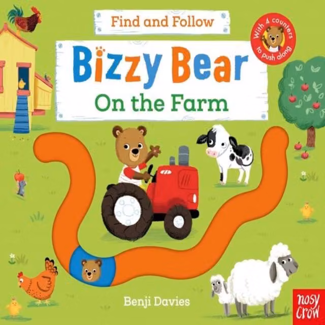 Benji Davies Bizzy Bear Find and Follow on the Farm Multicolour Board Book