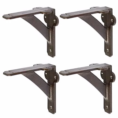 Hammer and Tongs Iron Shelf Bracket, Grey, Pack of 4 – 1