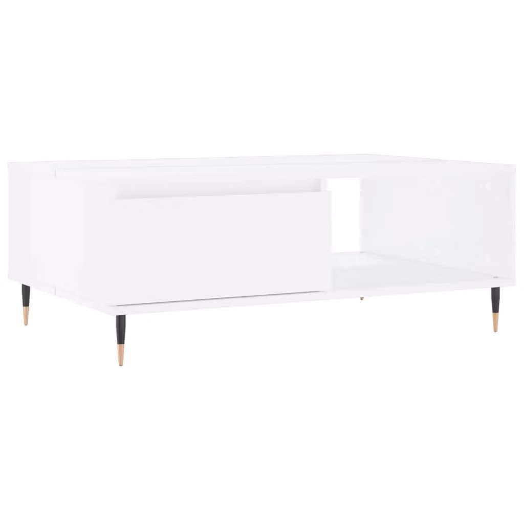 Berkfield Home Modern White Rectangular Coffee Table W/D/H: 90 x 60 x 35 cm – 2