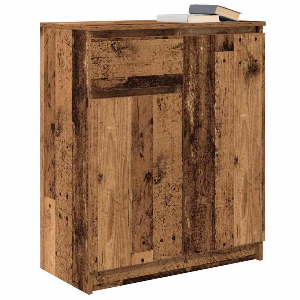 Berkfield Home Rustic Sideboard with Drawer in Brown, W/D/H: 71 x 35 x 84 cm – 3