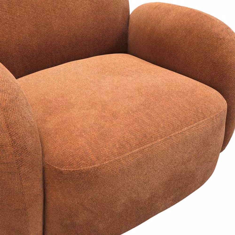 Wyld Haus Bantry Orange Fabric Tub Armchair – 3
