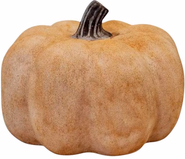 Four Candle Orange Ceramic Pumpkin Tabletop Ornament