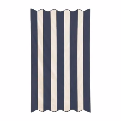 Allure Bath Fashions Extra Large Striped Scalloped Beach Towel in Blue, 100% Cotton, W/D/H: 90 x 170 cm – 1
