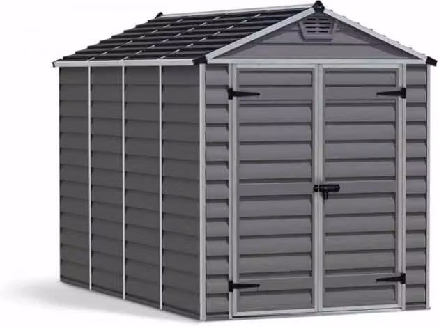 Palram Skylight Gable Garden Shed in Dark Grey, W/D/H: 185.4 x 303.6 x 217 cm – 1