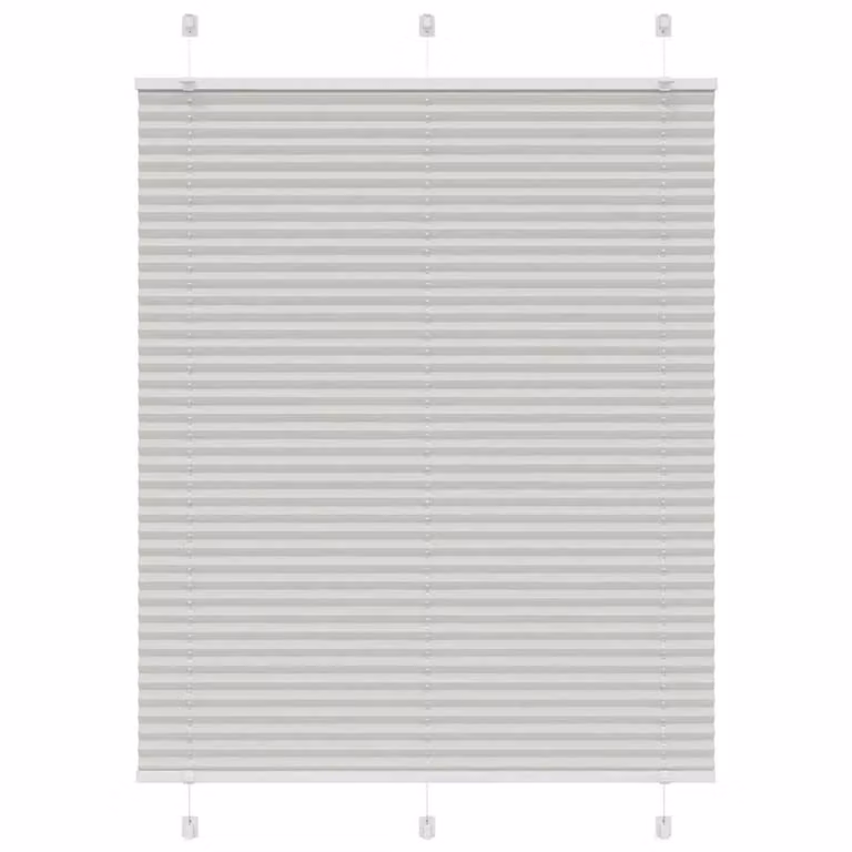 Berkfield Home Single Pleat Fabric Blind in Light Grey, W: 110 cm, H: 150 cm