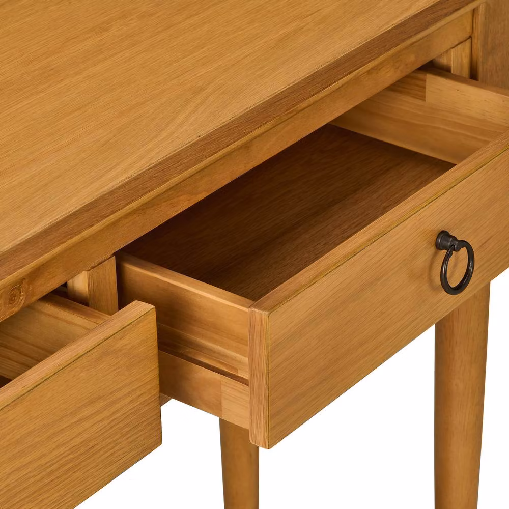 Statement Furniture Blenheim Oak Console Table in Brown, W/D/H: 102 x 30.4 x 80 cm – 5