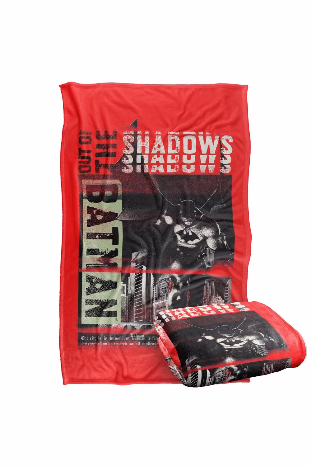 Warner Bros. Batman Out Of The Shadows Super Soft Silky Touch Fleece Throw Blanket, Multicolour, W: 152.4 cm x H: 152.4 cm – 7