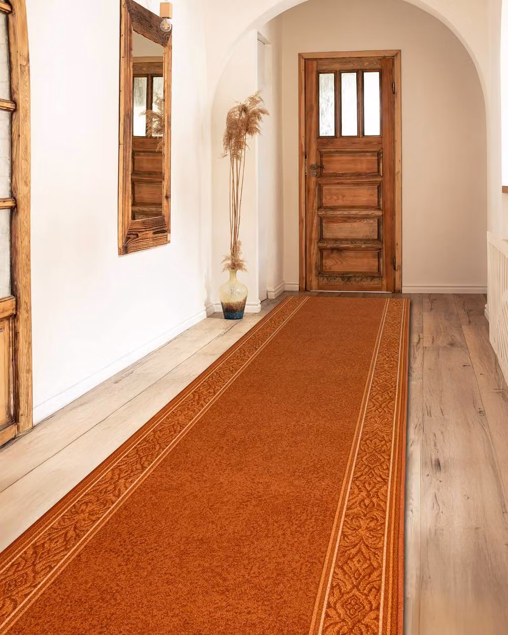 RugsX Sttropez Anti-Slip Runner in Brown and Orange, W: 100 cm, L: 230 cm – 3
