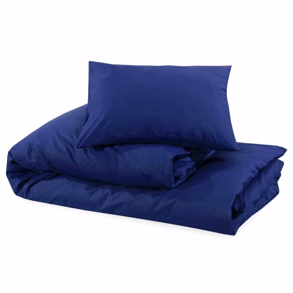 Berkfield Home Navy Blue Microfibre Duvet Cover and Pillowcase Set, W/D/H: 200 x 220 cm – 3