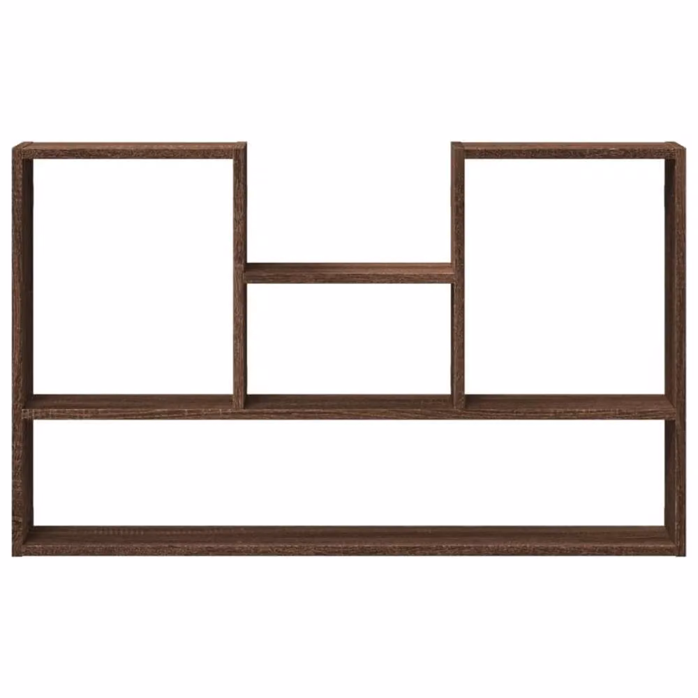 Berkfield Home Wall Mounted Shelf in Brown Oak, W: 99 cm, D: 15 cm, H: 60 cm – 3