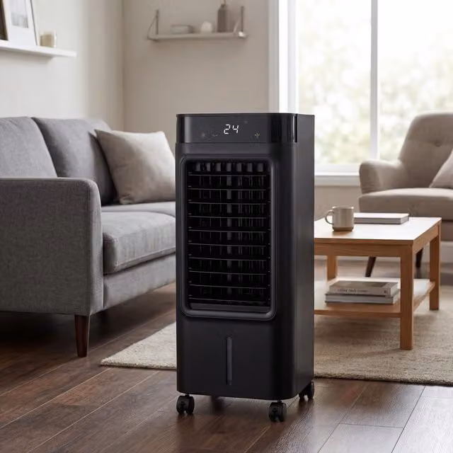 Air Pro 3-in-1 Portable Evaporative Air Cooler with 8L Capacity, Remote Control and Ice Packs, Black