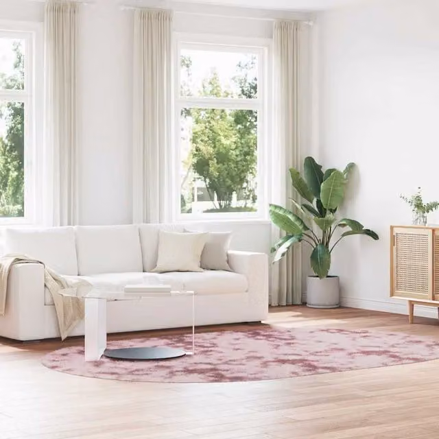 Berkfield Home NAVARRA Shaggy High Pile Rug, Dusty Pink, W: 300 cm, D: 200 cm – 1