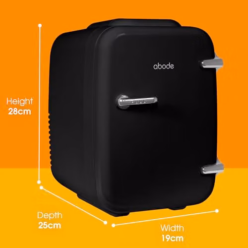 Abode Black Mini Fridge A4CLR201B 4L Portable Thermoelectric Cooler and Warmer for Drinks and Cosmetics – 3
