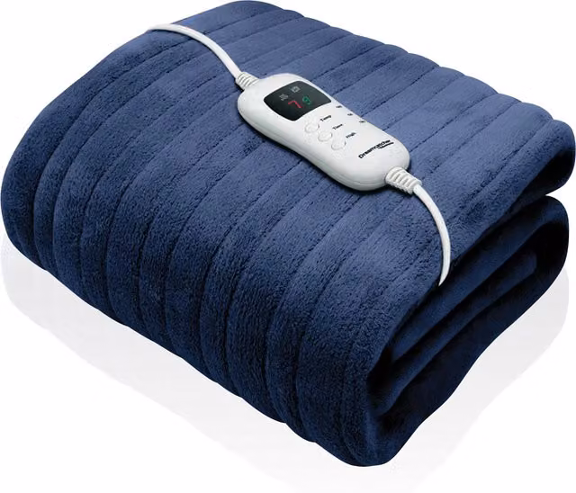 Dreamcatcher Blue Fleece Electric Heated Throw Blanket for Adults