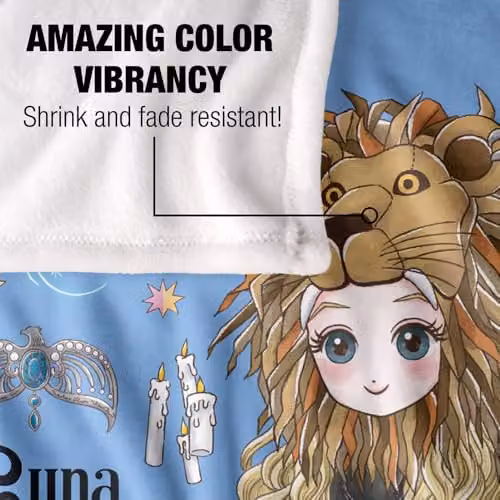 LOGOVISION Harry Potter Luna Lovegood Super Soft Fleece Throw Blanket, Multicolour, W: 152.4 cm x L: 127.0 cm – 3