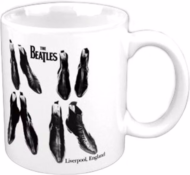 The Beatles Boots Ceramic Mug in Black and White