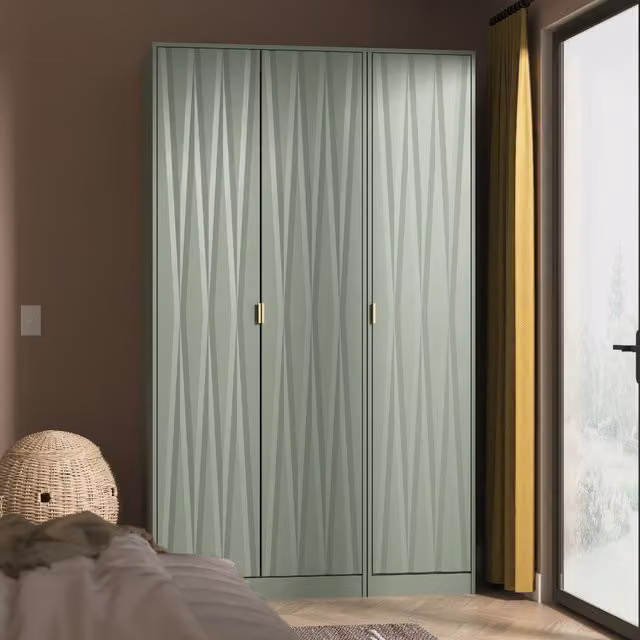 Ready Assembled 2 U Dallas 3 Door Wardrobe in Pale Green – 1