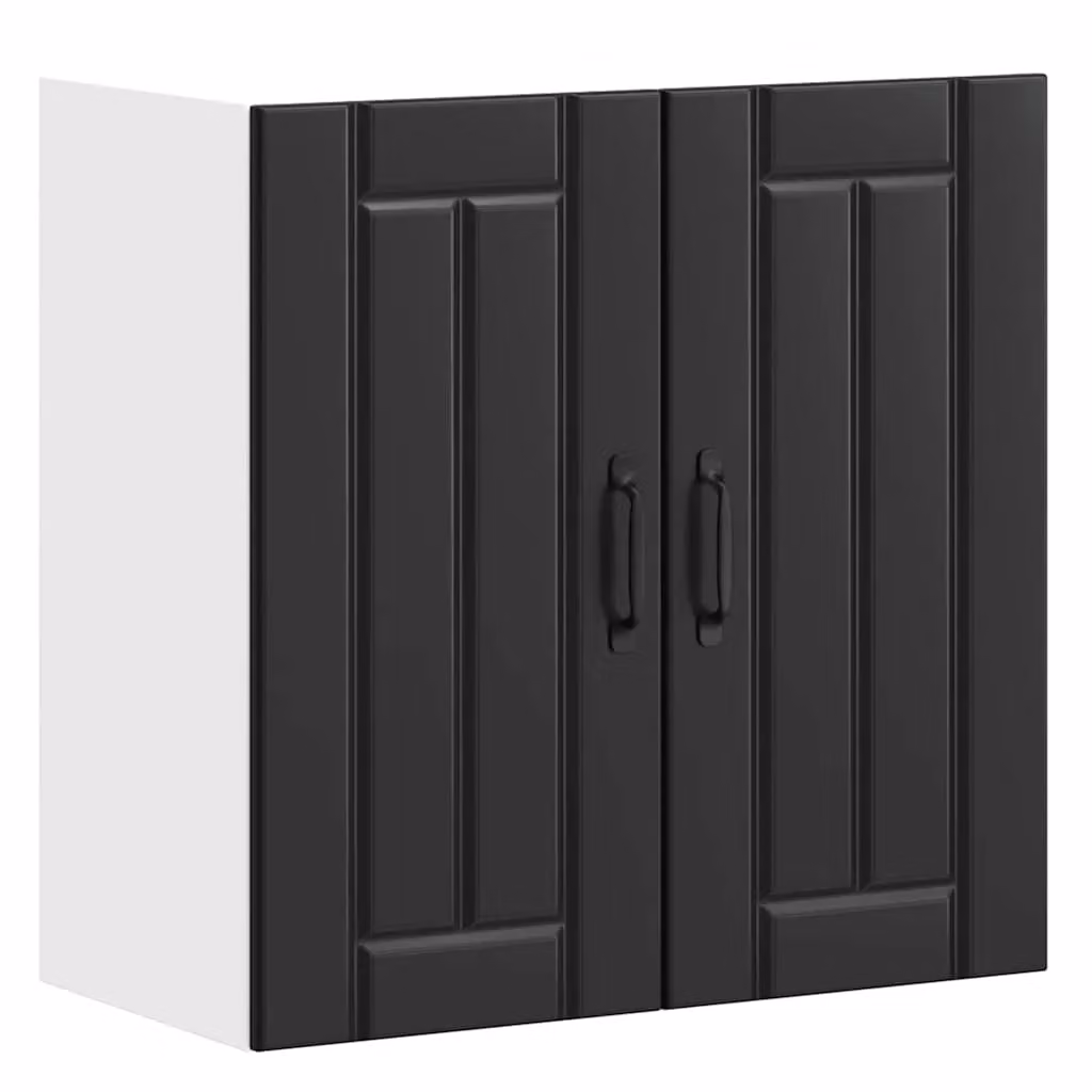 Berkfield Home Lucca Black Wall Mounted Kitchen Cabinet with Glass Doors – 2