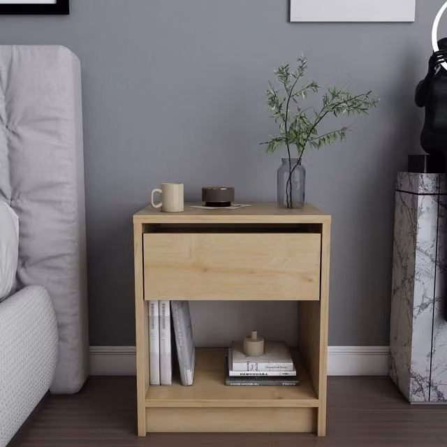 Decorotika Sheridan Nightstand in Light Oak – 1