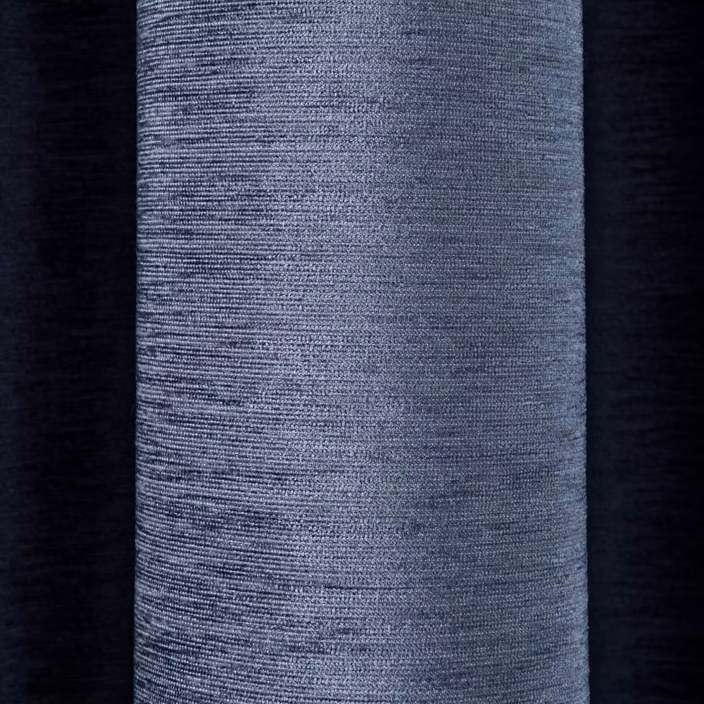 Smart Living Luxury Chenille Eyelet Lined Curtains, 2 Panels, Blue, Width: 117 cm, Drop: 137 cm – 3