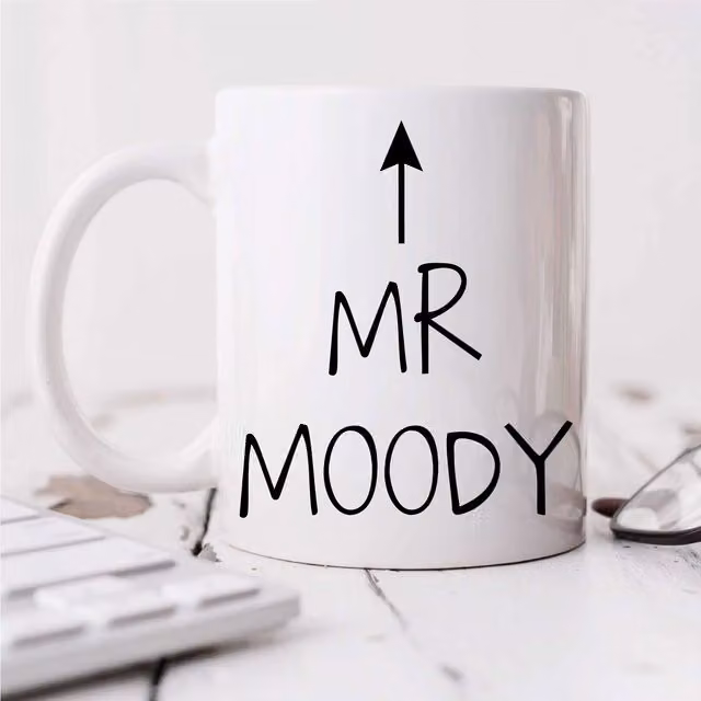 60 Second Makeover Limited Mr Moody Ceramic Mug in White