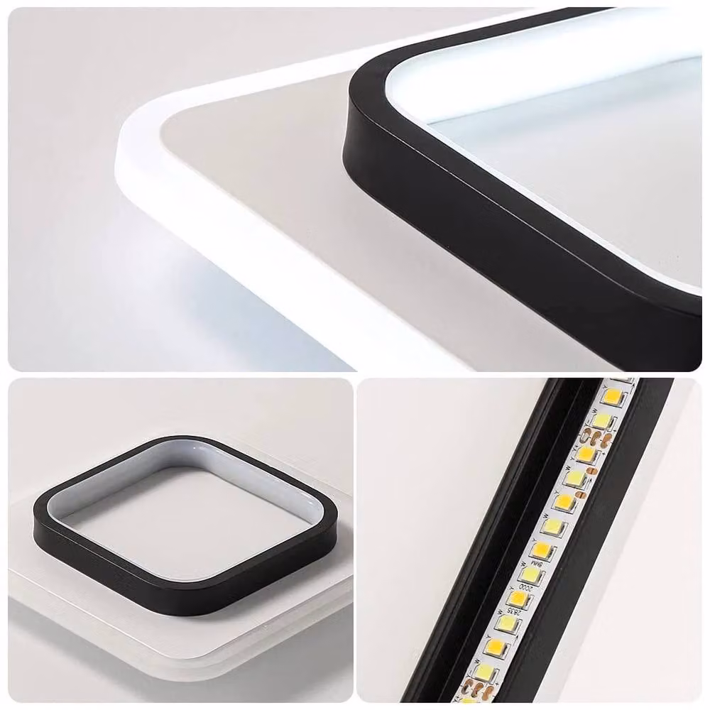 FLAVORA Modern Square LED Ceiling Light in White – 2