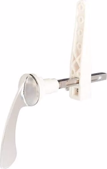 Securplumb Chrome Cistern Lever Set in White and Silver