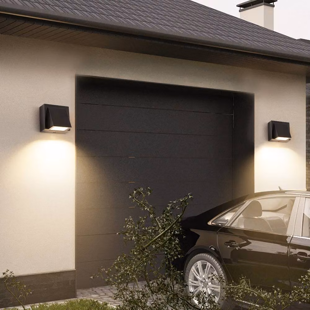 Pheashine 2 Pack Black Modern LED Outdoor Wall Light, 5W 3000K Warm White – 4