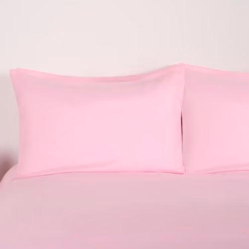 OHS 2 Pack Pink Microfibre Housewife Pillowcases with Envelope Closure