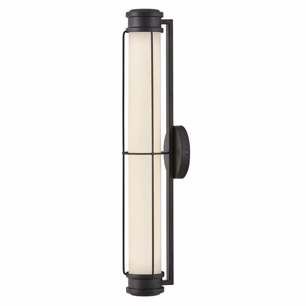 Netlighting Saylor Medium Integrated LED Wall Light in Matte Black, 3000K, IP44 – 3