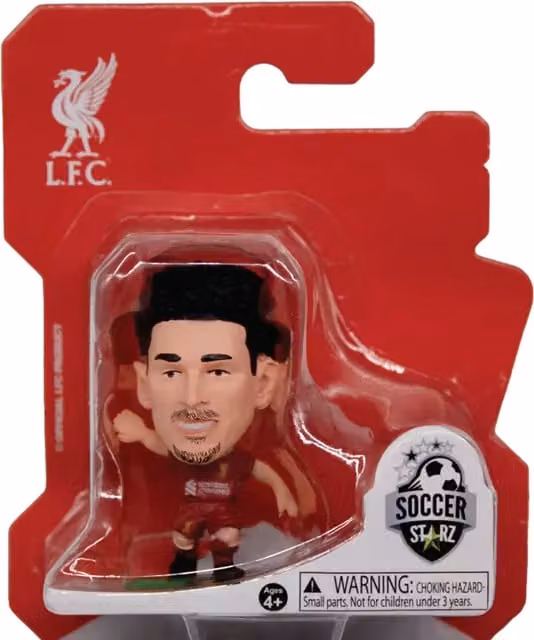 SoccerStarz Liverpool Curtis Jones Home Kit 2025 Mini Figure, Red, Height: 5 cm