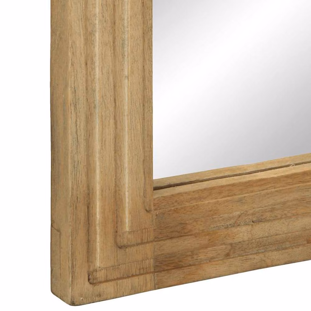 Berkfield Home Brown Solid Wood Mango Bathroom Mirror, W: 50 cm, H: 70 cm, D: 3 cm – 3