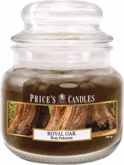 Price's Candles Royal Oak Scented Jar Candle, Brown, Small