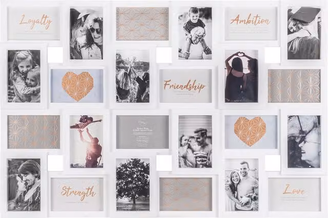 The Port. Co Gallery Hendon White 24 Multi Aperture Rectangular Metal Wall Frame