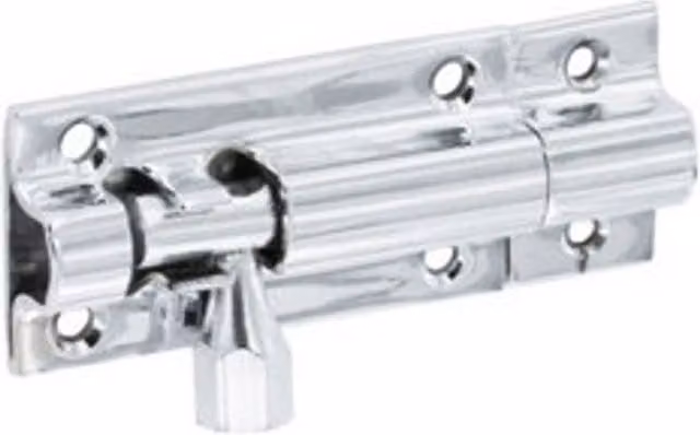 Securit Chrome Door Bolt in Silver