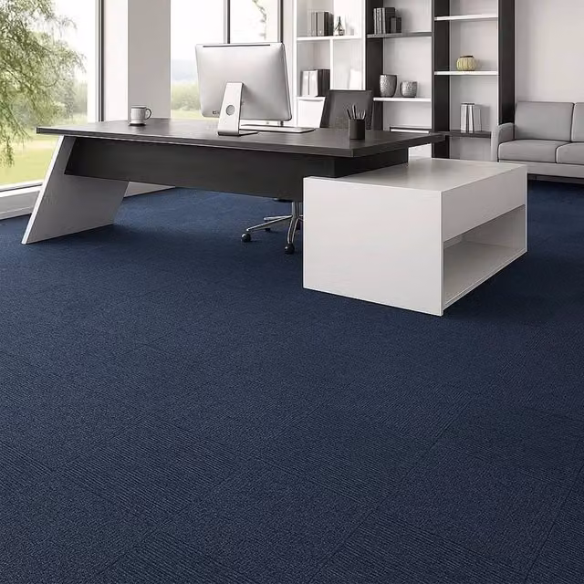 SPETLEK Patchwork Carpet Tiles in Dark Grey, Diameter: 100 cm
