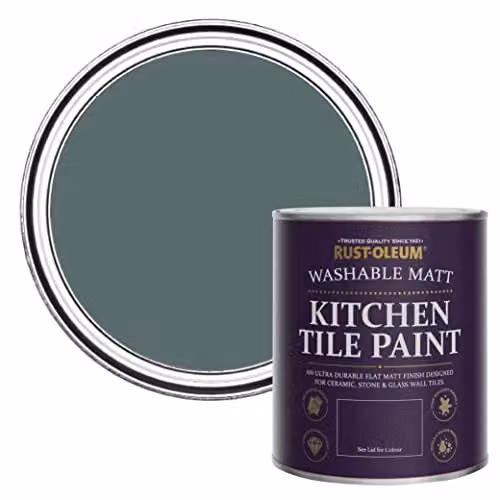 Rust-Oleum Green Kitchen Tile Paint in Matt Finish, Deep Sea, 0.75 l – 1