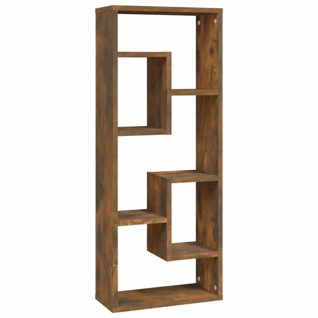 Berkfield Home Smoked Oak Wall Shelf, Brown, W: 36 cm, D: 16 cm, H: 90 cm – 2