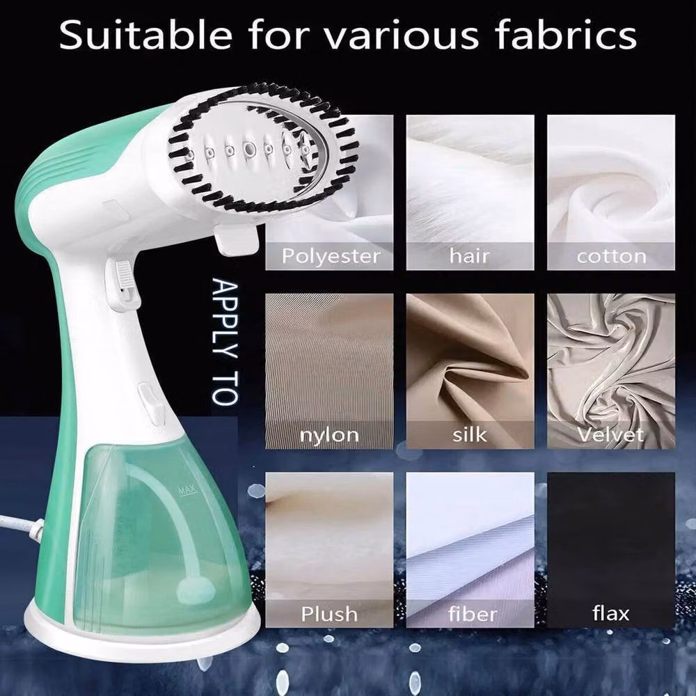 NESTLUNE Handheld Clothes Steamer 3000W in Green, H x W x D: 100 x 15 x 15 cm – 5