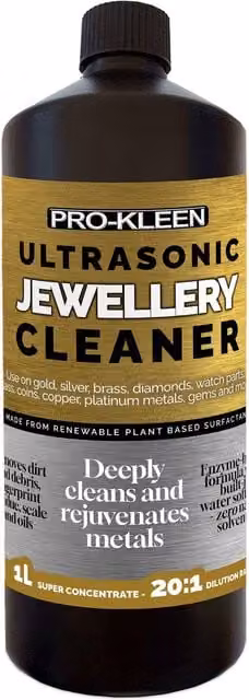 ProKleen Ultrasonic Jewellery Cleaner Concentrated Solution, 1 l, Transparent