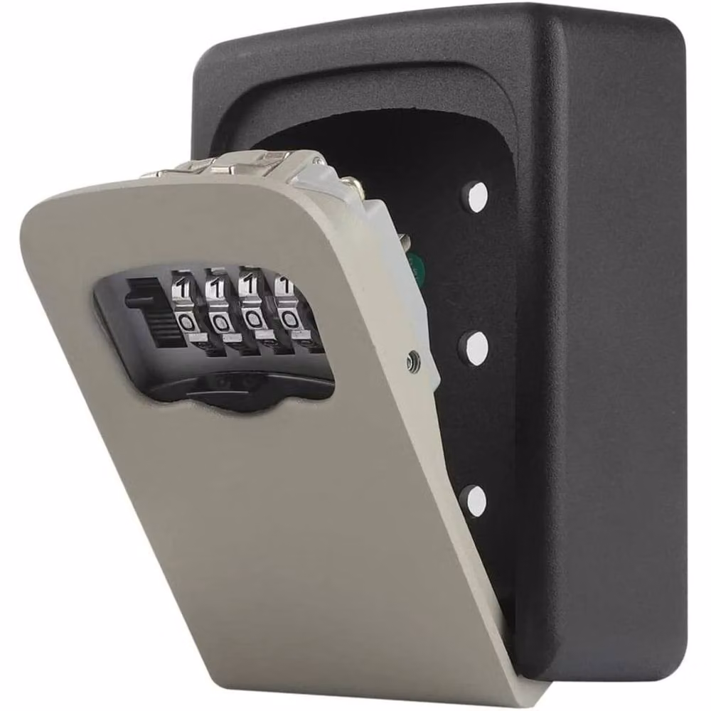 Kelvenix 4-Digit Combination Wall Mounted Key Safe Box in Grey – 3