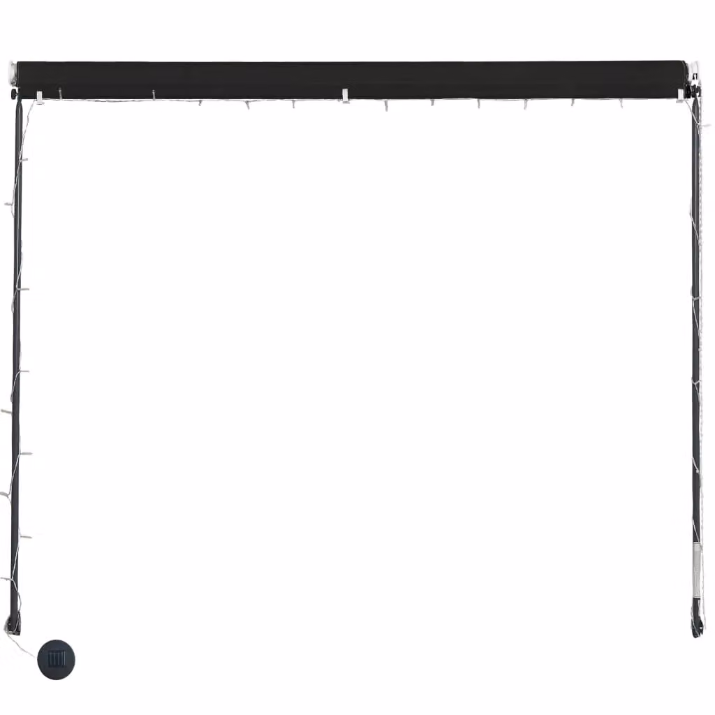 Berkfield Home Retractable Awning with LED in Anthracite and Black, W: 350 cm, D: 150 cm – 3