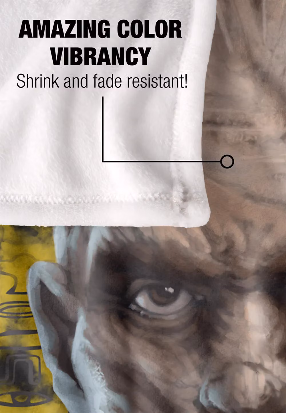 Universal Monsters The Mummy Silky Touch Super Soft Throw Blanket, White, W: 152.4 cm, D: 127.0 cm – 3